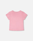 Crinkle Jersey T-Shirt Pink
