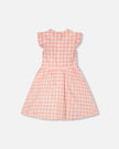 Sleeveless Button Down Dress Pink Gingham