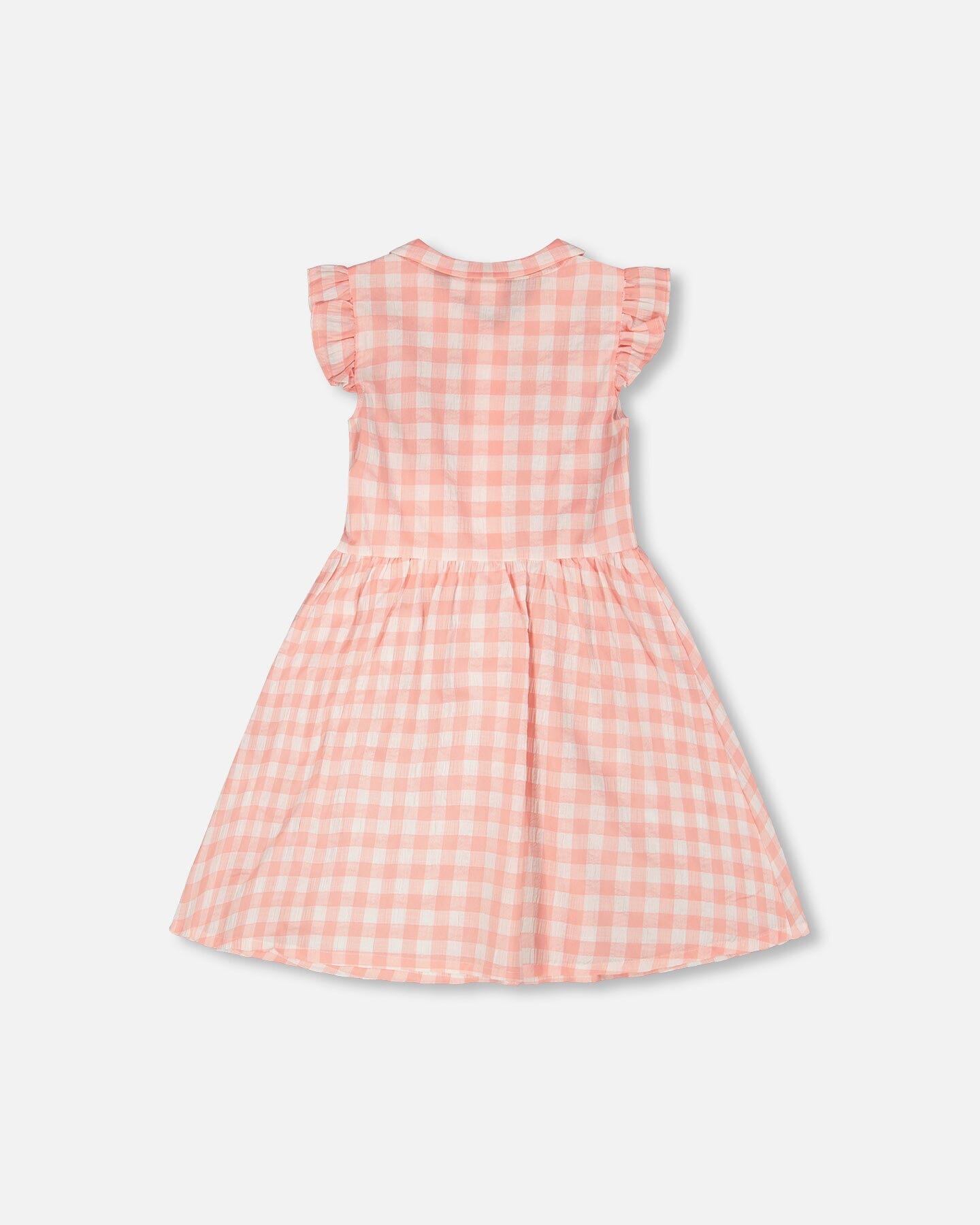 Sleeveless Button Down Dress Pink Gingham