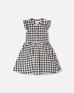 Sleeveless Button Down Dress Black Gingham