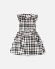 Sleeveless Button Down Dress Black Gingham