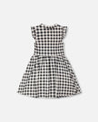 Sleeveless Button Down Dress Black Gingham