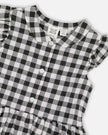 Sleeveless Button Down Dress Black Gingham