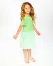 Bi-Material Dress Mint Green