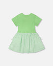 Bi-Material Dress Mint Green
