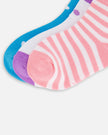 Socks (3 Pairs) Striped Pink
