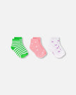 Socks (3 Pairs) Striped Green