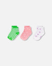 Socks (3 Pairs) Striped Green