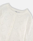 Pointelle Knit Cardigan Off-White