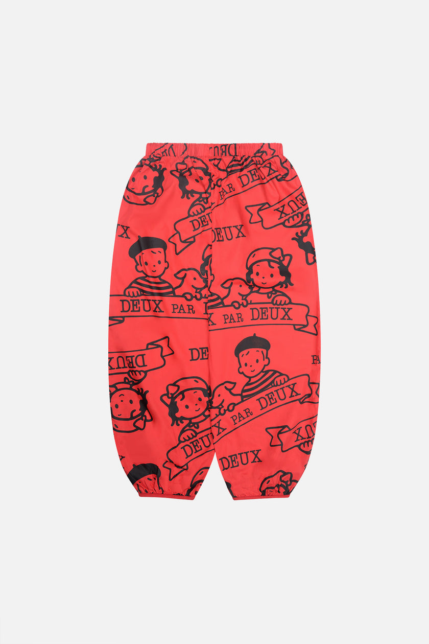 40th Anniversary Adult Printed Poplin Pant Poppy Red