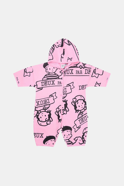 40Th Anniversary Printed Jersey One-Piece Soft Pink