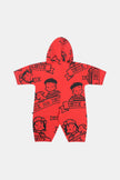 40Th Anniversary Printed Jersey One-Piece Poppy Red