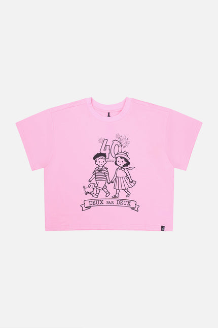 40Th Anniversary Graphic T-Shirt Soft Pink