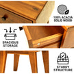 Sofia 1-Drawer Solid Wood Nightstand