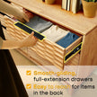 Elara Solid Wood Dresser with 6 Drawers