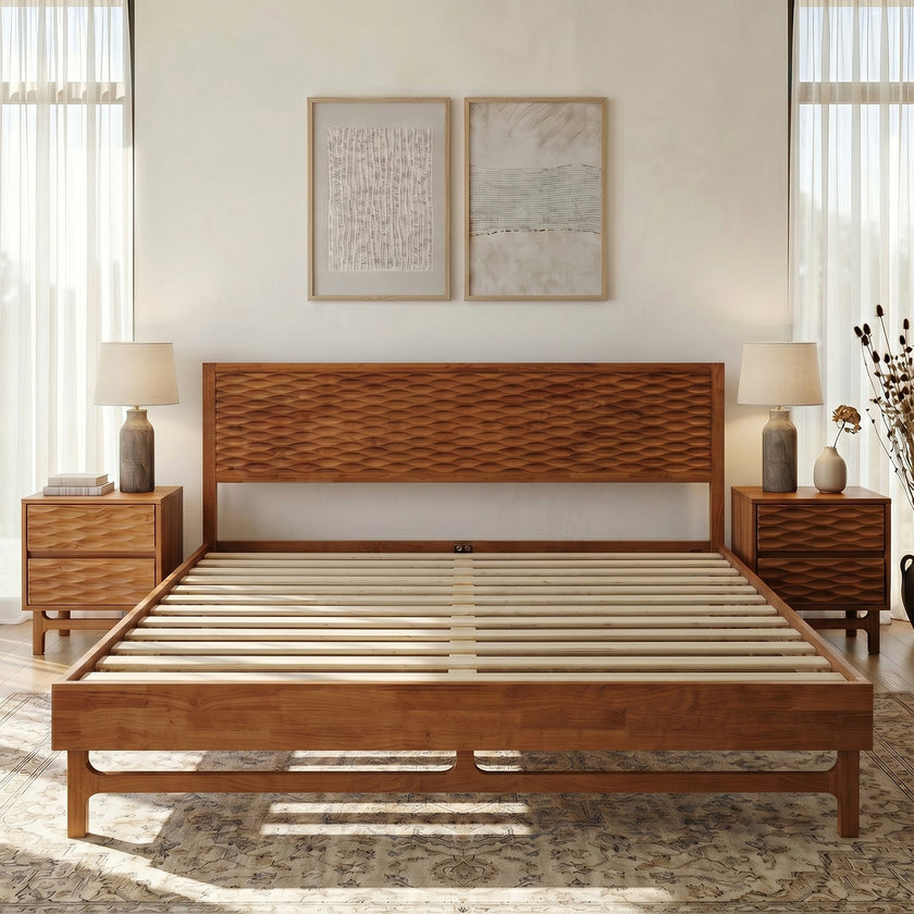 Elara Solid Wood Bed Frame