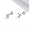925 Sterling Silver Star And Butterfly Stud Earrings - Delicate And Fine Jewelry