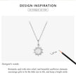 925 Sterling Silver White Opal Sun Pendant Necklace - Apollo Chain for Women