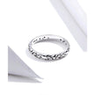 925 Sterling Silver Vintage Embossed Floral Ring