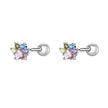 925 Sterling Silver Star And Butterfly Stud Earrings - Delicate And Fine Jewelry
