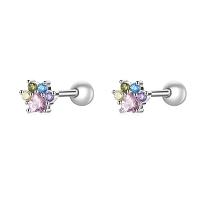 925 Sterling Silver Star And Butterfly Stud Earrings - Delicate And Fine Jewelry