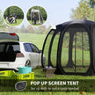 Outsunny 11' x 11.5' Screen Tent, Pop Up Camping Gazebo with Portable Carry Bag and 2 Doors, Black