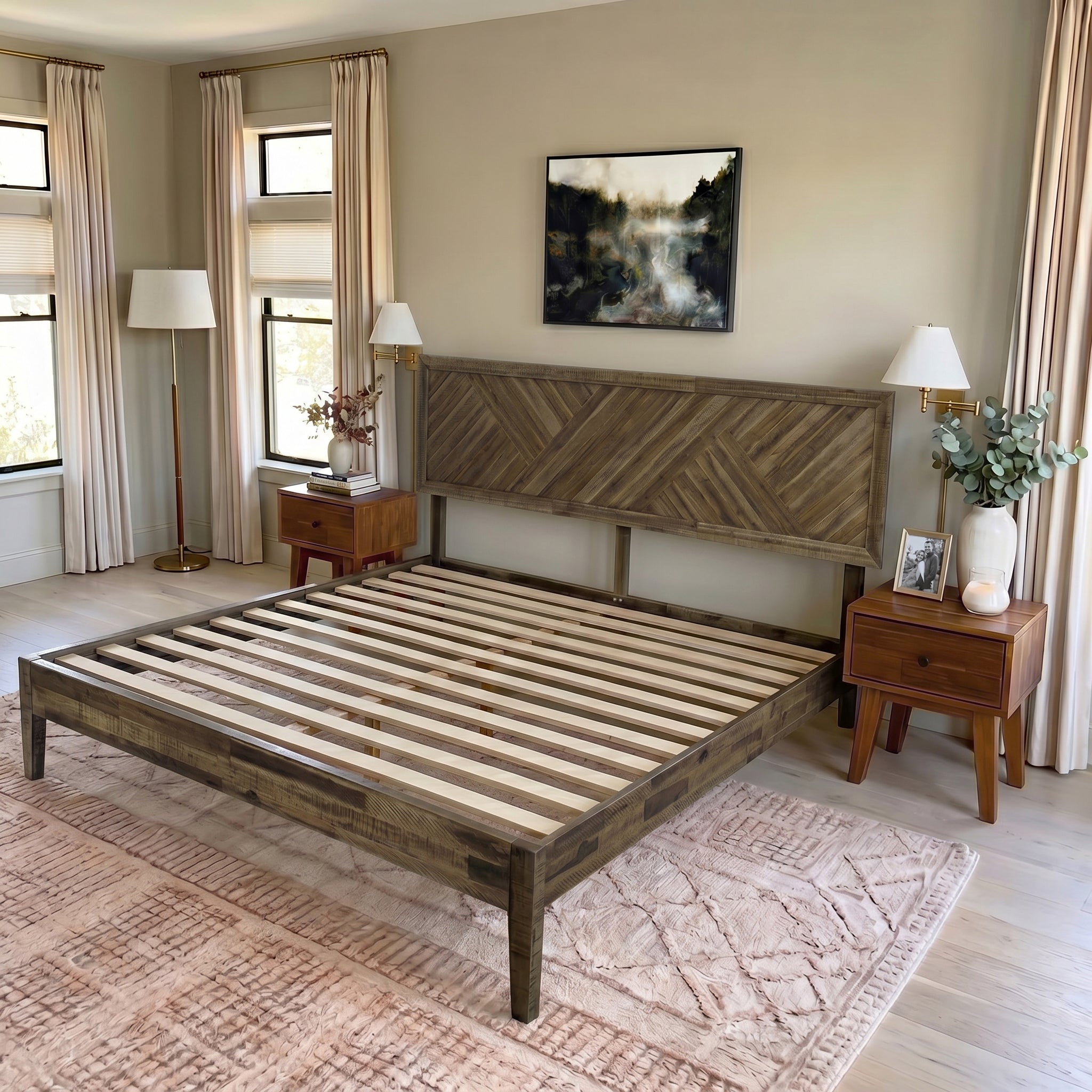 Sierra Deluxe Solid Wood Bed Frame