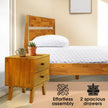 Silvia 2-Drawer Solid Wood Nightstand