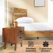 Silvia 2-Drawer Solid Wood Nightstand