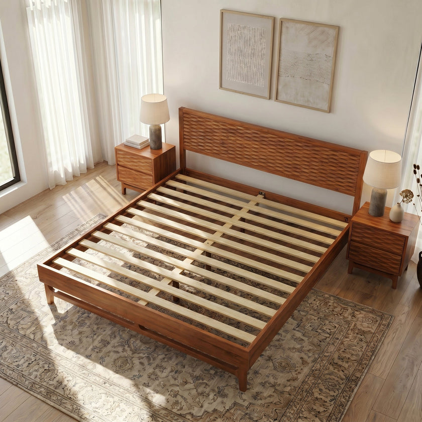 Elara Solid Wood Bed Frame