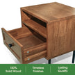 Savana Single Drawer Solid Wood Nightstand