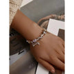 925 Sterling Silver Clear 5A Crystal Collection Family Heart X-Shape Charm Beads for Charm Bracelet & Necklace Pendant