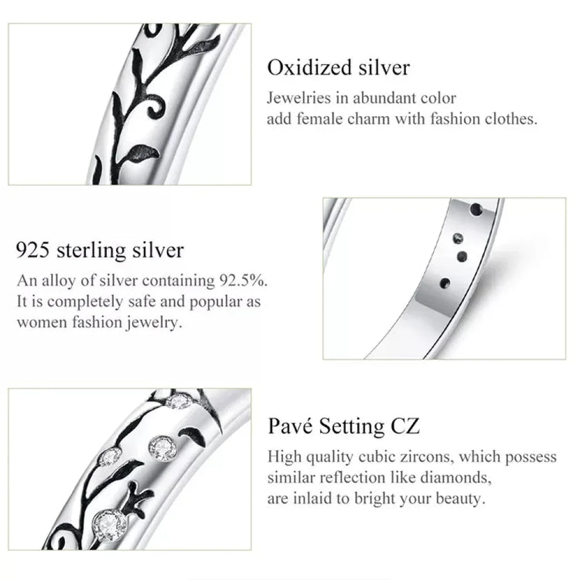 925 Sterling Silver Vintage Embossed Floral Ring