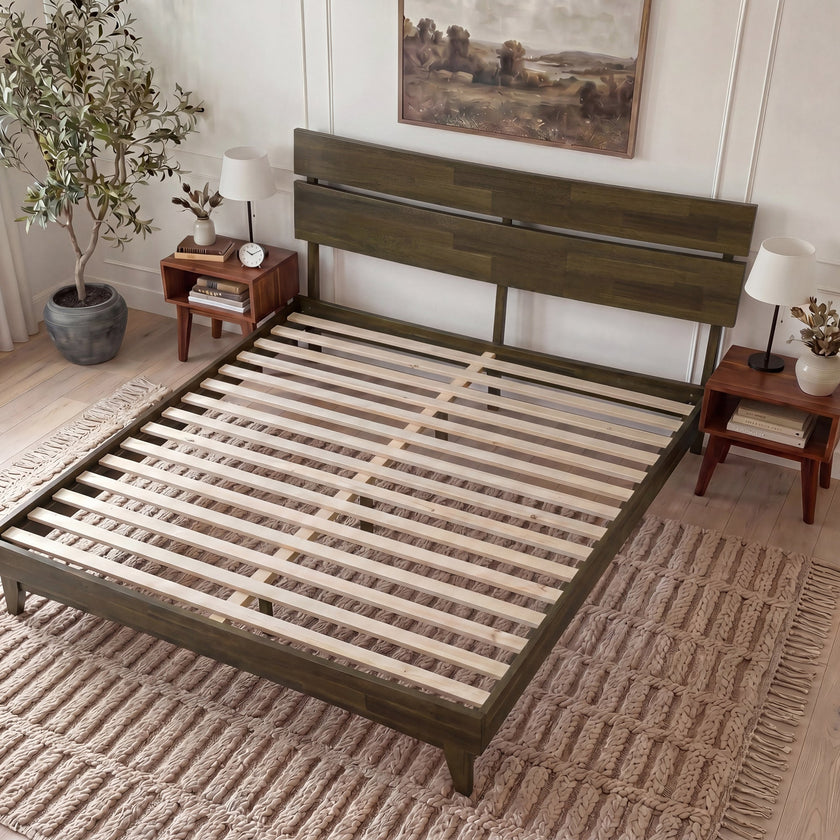 Aurora Solid Wood Bed Frame