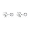 925 Sterling Silver Star And Butterfly Stud Earrings - Delicate And Fine Jewelry