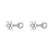 925 Sterling Silver Star And Butterfly Stud Earrings - Delicate And Fine Jewelry