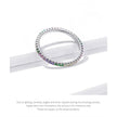 925 Sterling Silver Rainbow CZ Band Ring