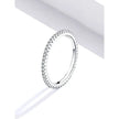 925 Sterling Silver Cz Simulated Diamond Stackable Ring Platinum Plated Eternity Bands For Women