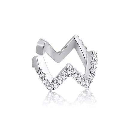925 Sterling Silver Ear Cuff - Elegant Gold Color Clip Earrings For Women