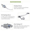 Sterling Silver Blue Evil Eye Charm Bracelet – Lobster Clasp