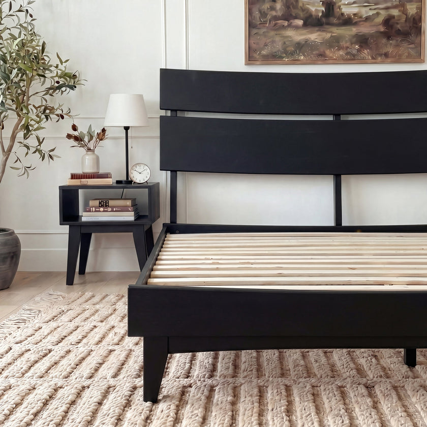 Aurora Solid Wood Bed Frame