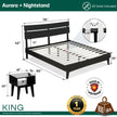 [Buy 1 Get 1] Aurora Solid Wood Bed Frame & Nightstand