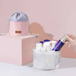 2-Tone Waterproof Cosmetic Cinch Bag — Drawstring Makeup Pouch