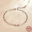 925 Sterling Silver Gold Cable Chain Bracelet