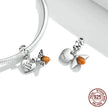 925 Sterling Silver Maternal Love Charm Diy - Touching Baby Feet Pendant For Bracelet
