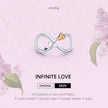 925 Sterling Silver Clear 5A Crystal Collection Family Heart X-Shape Charm Beads for Charm Bracelet & Necklace Pendant