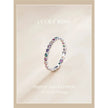 925 Sterling Silver Rainbow CZ Band Ring