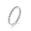 925 Sterling Silver Braided Texture Twisted Eternity Band Stackable Rings - Fine Jewelry