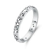 925 Sterling Silver Vintage Embossed Floral Ring