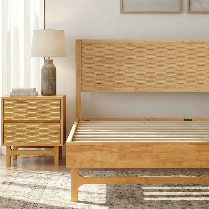 Elara Solid Wood Bed Frame